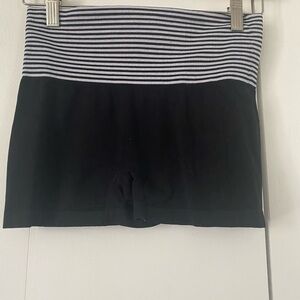 Skinnygirl Black Shorts with White Striped Waistband